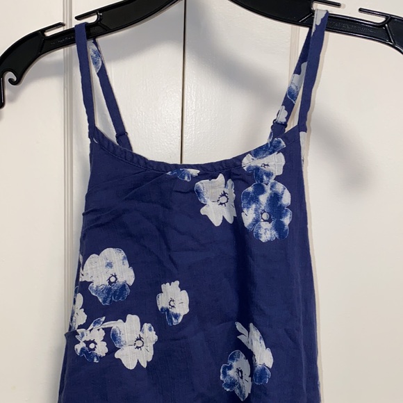 Old Navy Size 14 Blue White Floral Print Dress - Picture 5 of 9